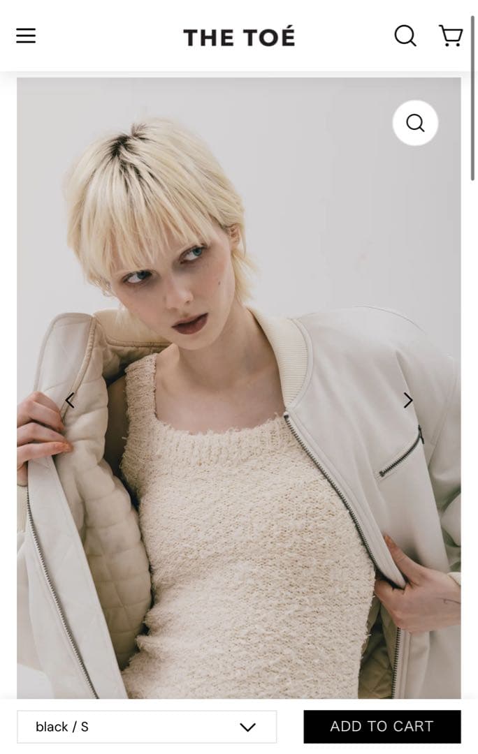 ジャケット・アウター thetoe Oxford leather MA1 White