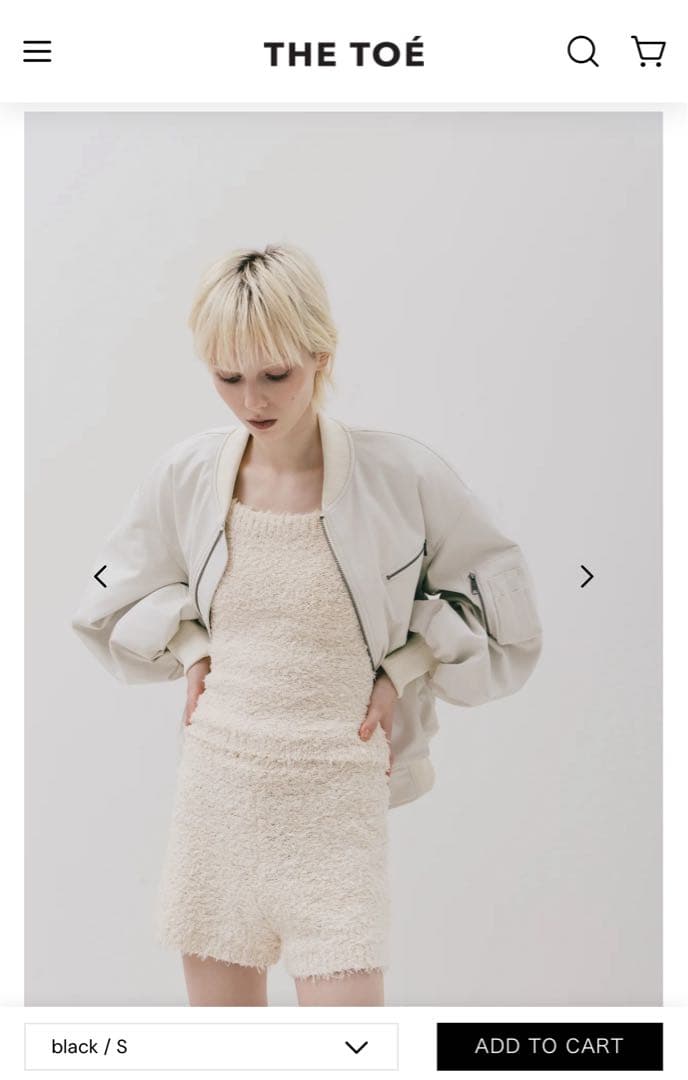 ジャケット・アウター thetoe Oxford leather MA1 White