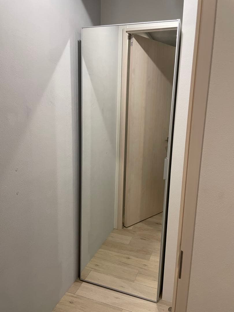 IKEA ワードローブ 60x55x180全身鏡 ミラー 扉 収納 棚 送料無料