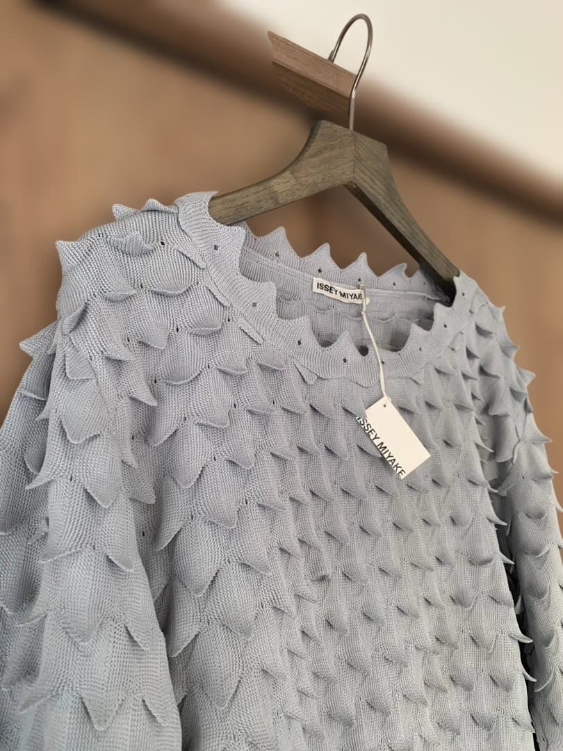 ISSEY MIYAKE イッセイミヤケ グレー ニットセーター L サイズ