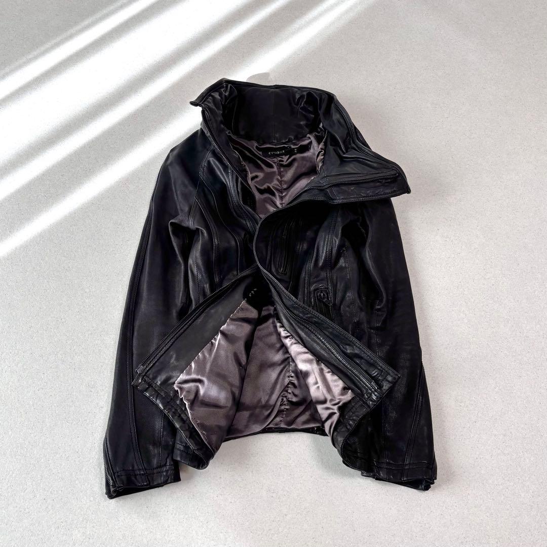 00s Y2K CIVARIZE leather jacket 変形 本革