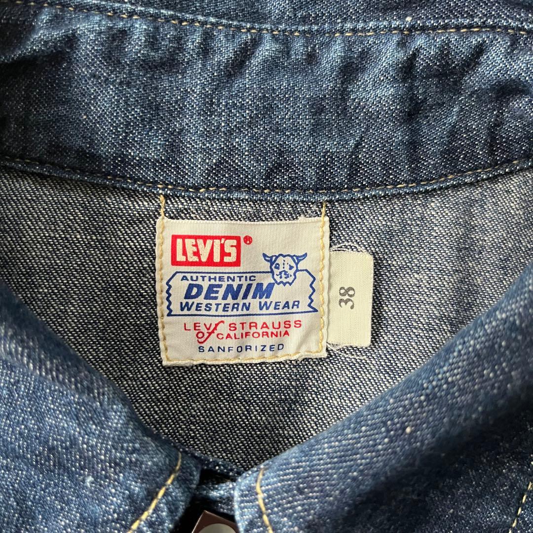 Levis ショートホーン デニム ウエスタン シャツ 日本製 リーバイス