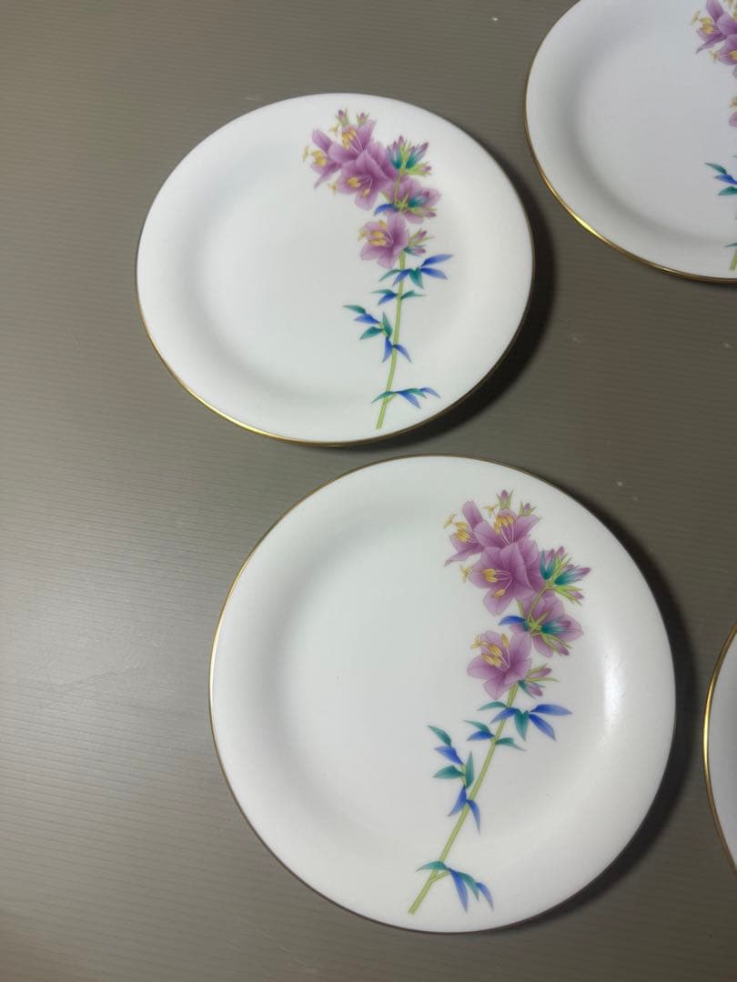 2552 香蘭社　皿　5客　金彩　未使用