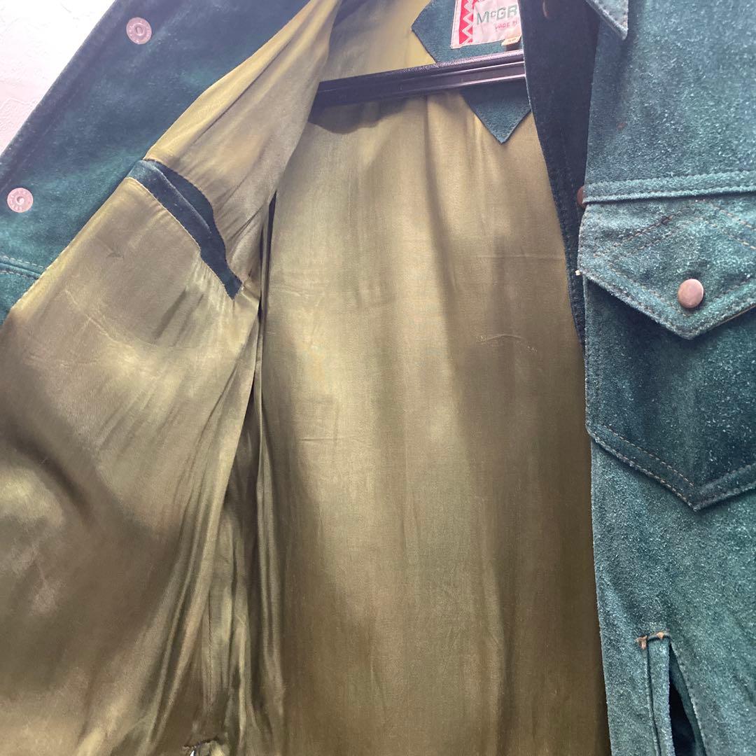 McGREGOR 推定70s ヴィンテージ　スエードレザージャケット　緑