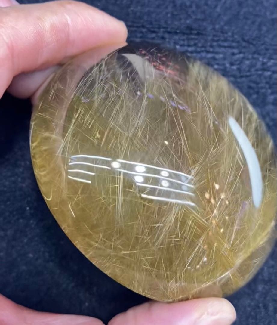 ⭐︎【天然】ゴールド ルチル クオーツ 置物 254g