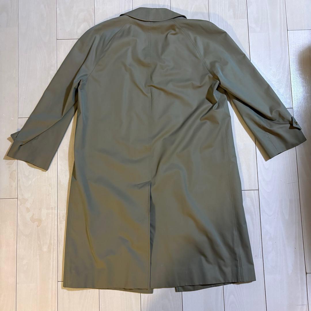 【希少】バーバリー　ステンカラーコート ノバチェック英国製 玉虫色　コットン