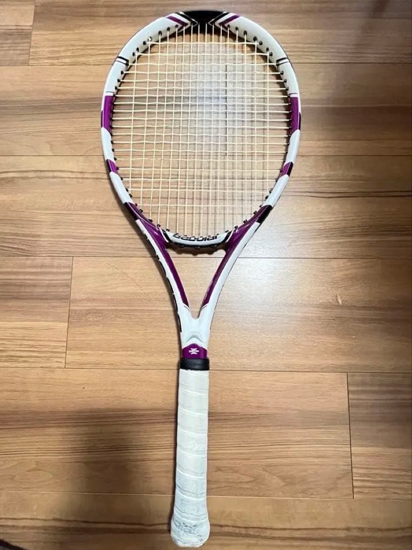 Babolat テニスラケット ホワイト/パープル ケース付き