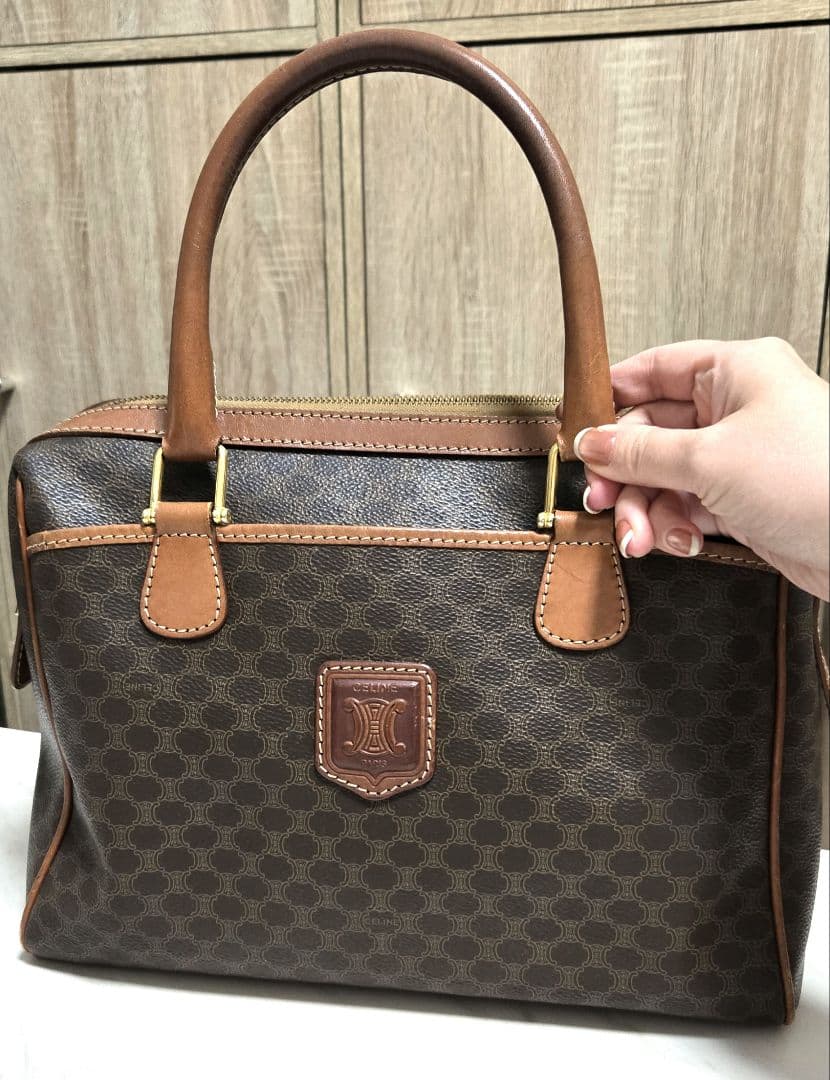 【最終お値引き】セリーヌ CELINE マカダム ボストンバッグ ハンドバッグ