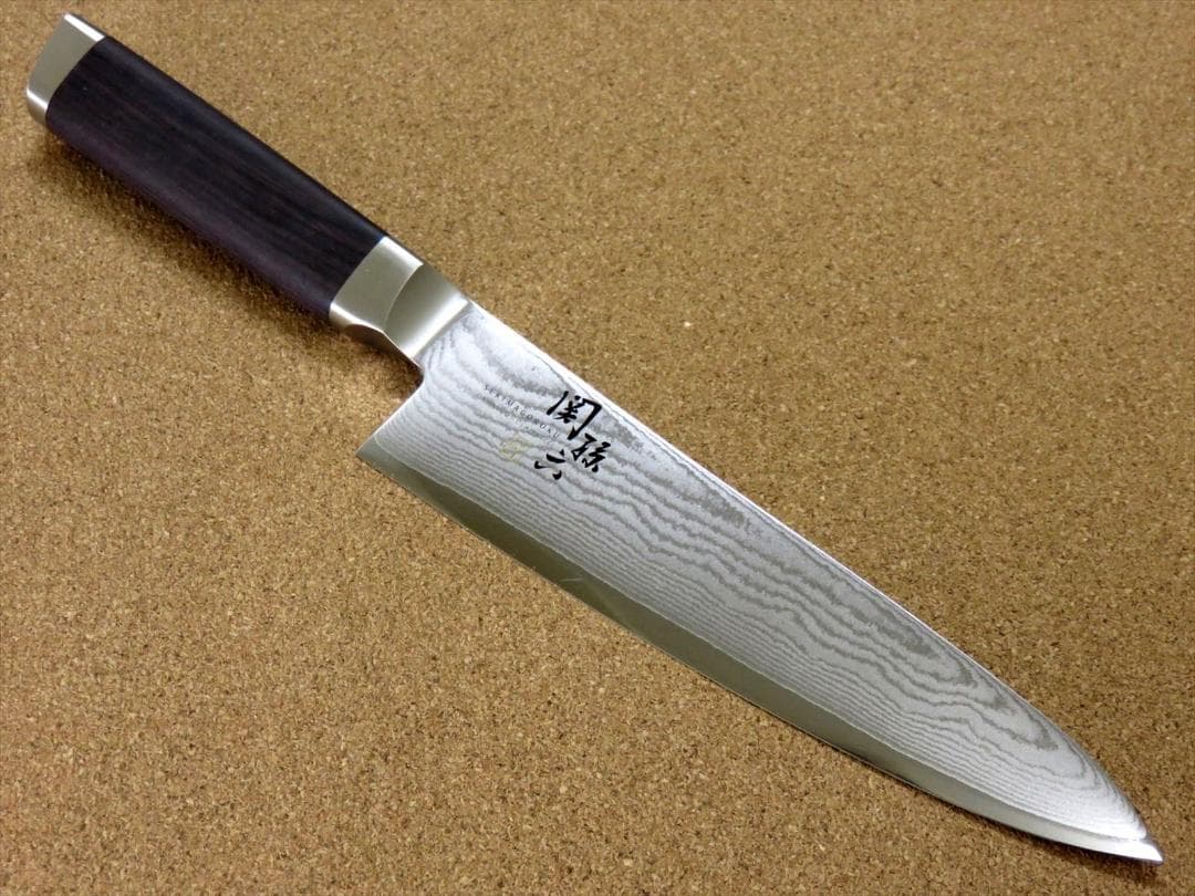 関の刃物 牛刀 180mm 貝印 関孫六 ダマスカス 33層 ステンレス 包丁