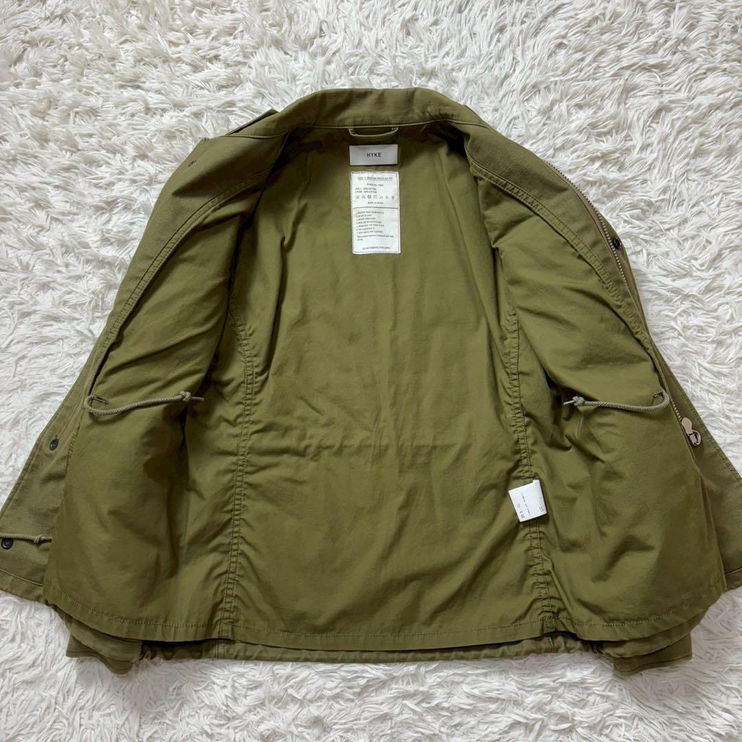 美品　ハイク　ミリタリージャケット　レギュラーフィット　オリーブグリーン　2