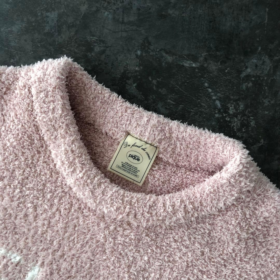 美品　限定品　ジェラートピケ 星柄　上下セットアップ　パジャマ　ピンク　もこもこ