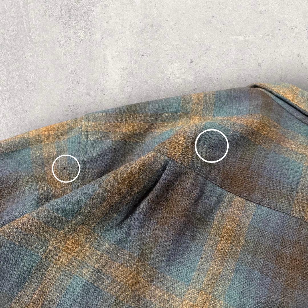 【ペンドルトン】ウールシャツ　ボート　ネルシャツ　オンブレ　人気カラー　古着 b