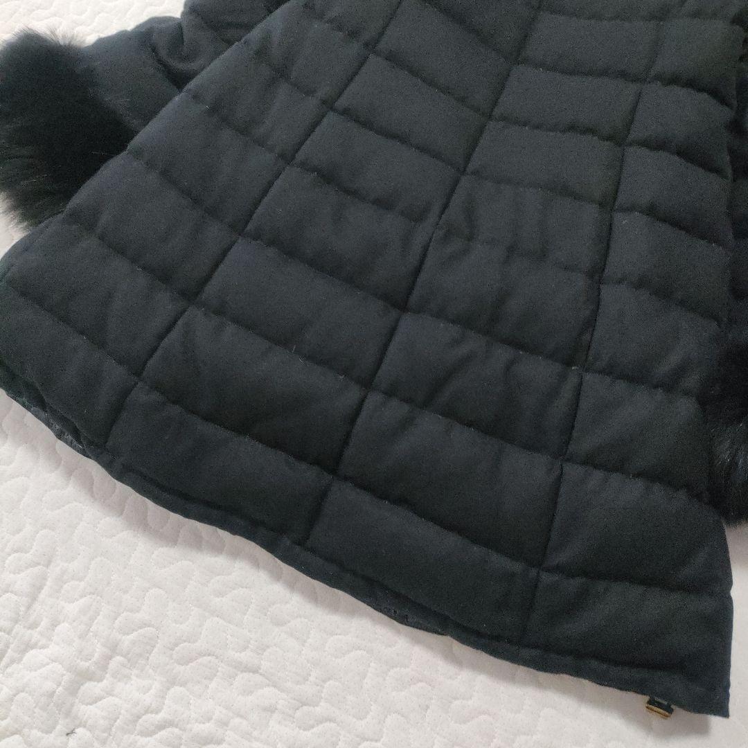 美品✨ヘルノ×ロロピアーナ　カシミヤ96％　ファーダウンコート　黒　46