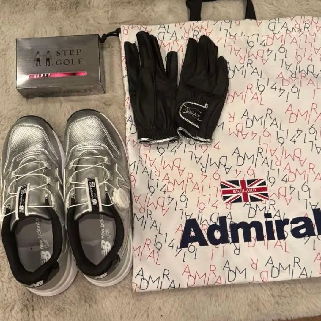 《新品》希少 ニューバランス WGBS996Z ゴルフシューズ BOA シルバー