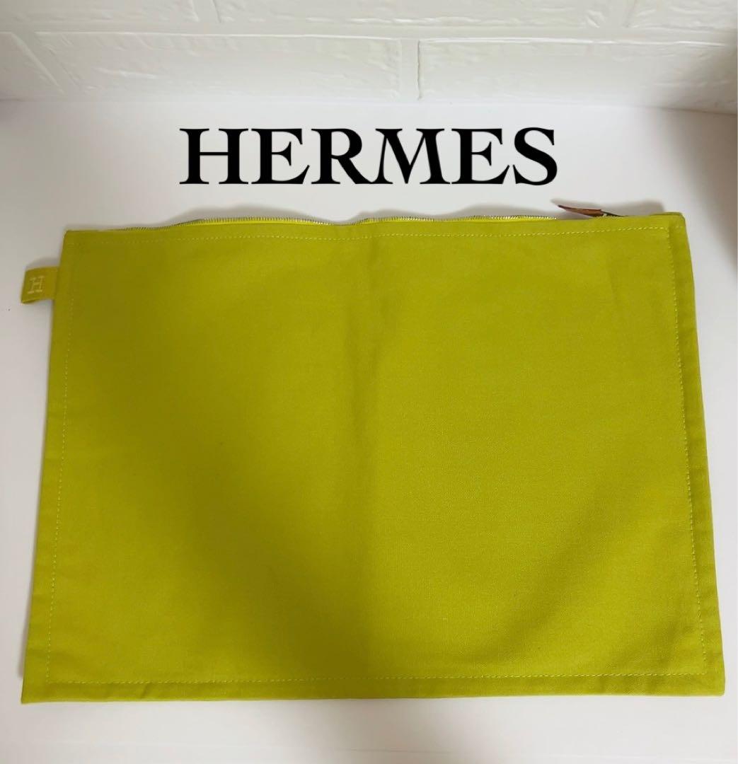 エルメス　HERMES バッグインバッグ　ポーチ　A4収納可　男女兼用