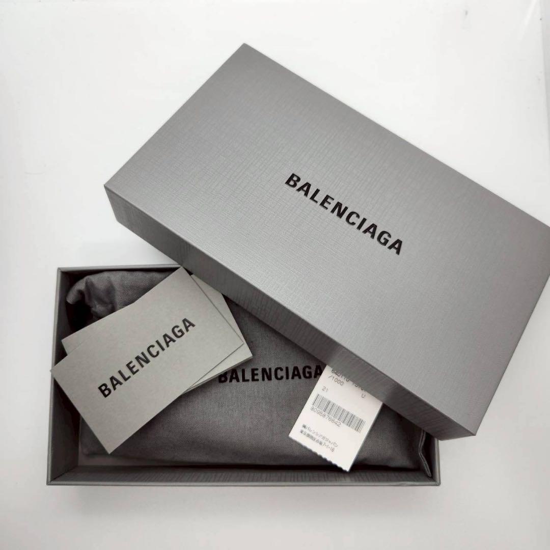 極上美品 バレンシアガ ケース カードケース 小銭入れ レザー 黒