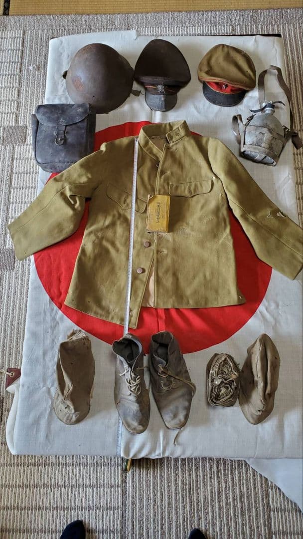 【本物　レア】日本軍　軍服　靴　水筒　その他のセット