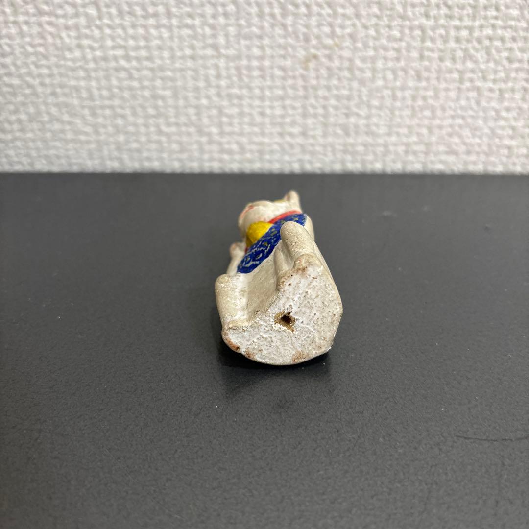 古い　招き猫　木製