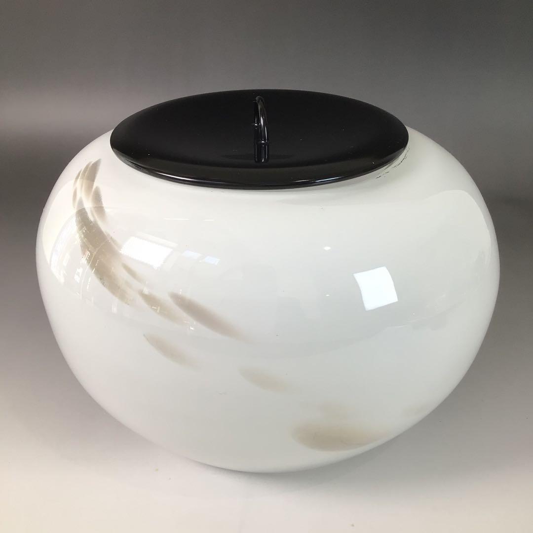 Ｒ７６４　水指　『笹川光友造』『大徳寺　太田大梅　箱書』『硝子水指』　共箱