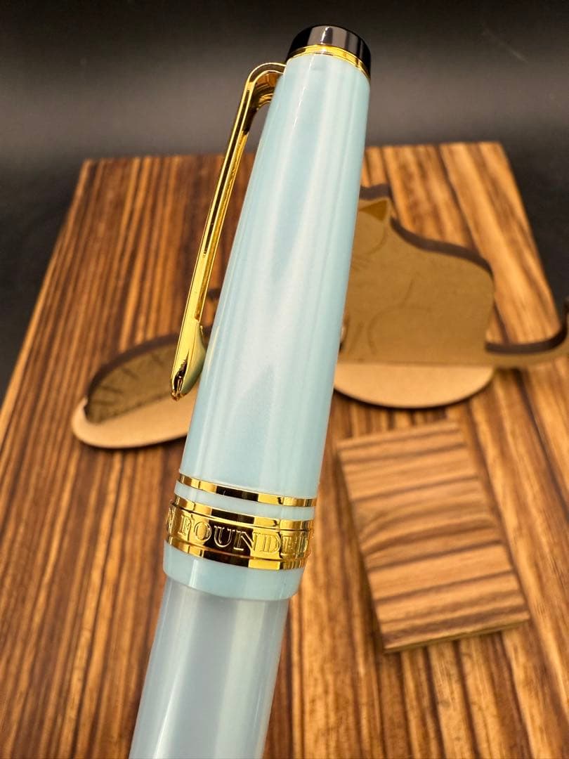 SAILOR 万年筆 四季織 雪月空葉 春空 美品 14K MF