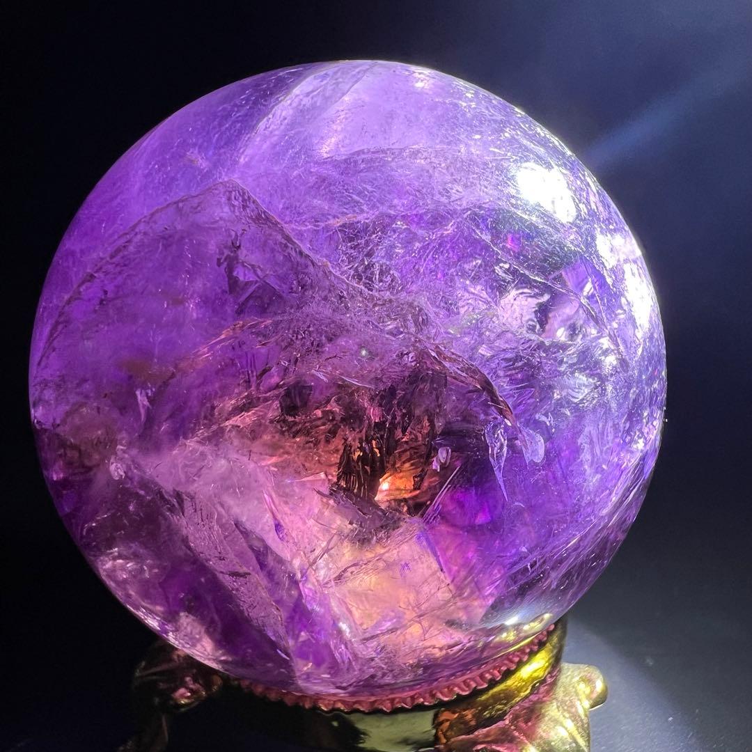✳️超希少 大玉✨混合パワースフィア✨レインボー アメトリン 丸玉 天然石 原石