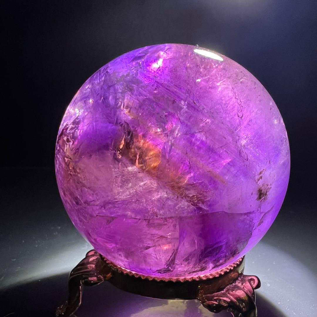 ✳️超希少 大玉✨混合パワースフィア✨レインボー アメトリン 丸玉 天然石 原石