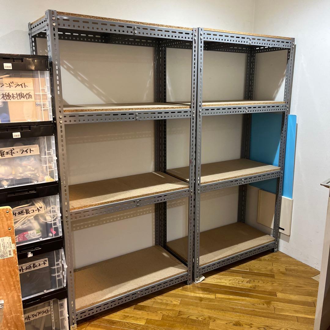 年内処分　直接引取　業務用スチールラック ビンテージ加工 2台セット