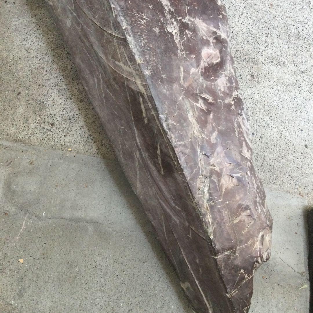 珪化木？　木化石？　赤紫&黒系　約40キロ　美品　レア