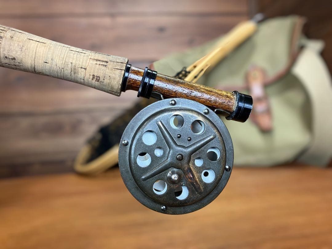 USA製　ヴィンテージ フライリール　真鍮×アルミ　fly reel