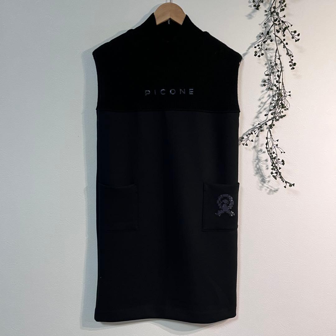◆ゆうき様◆希少【PICONEピッコーネ】ポンチニット異素材ドッキングワンピース