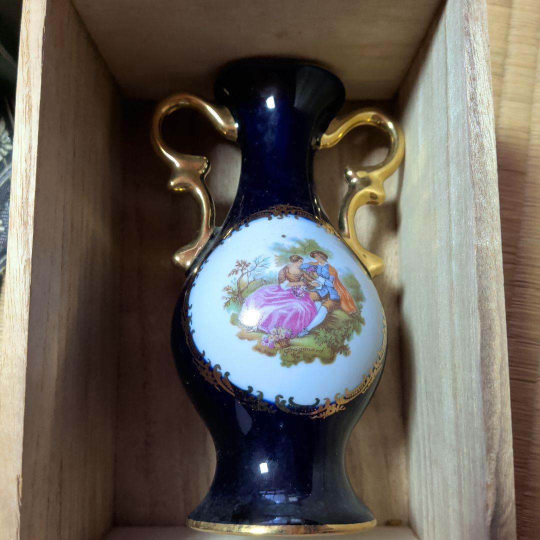 フランス製 花瓶 リモージュ花瓶 22k