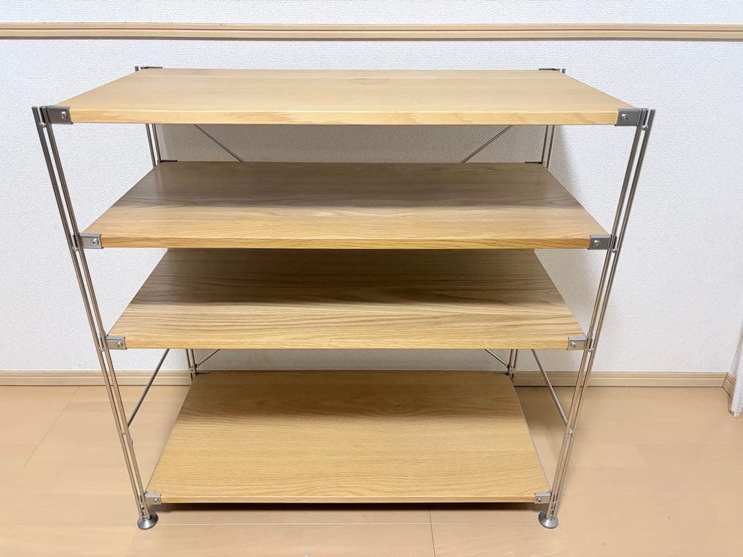 【無印良品】無印ステンレスユニットシェルフ　オーク材棚セット