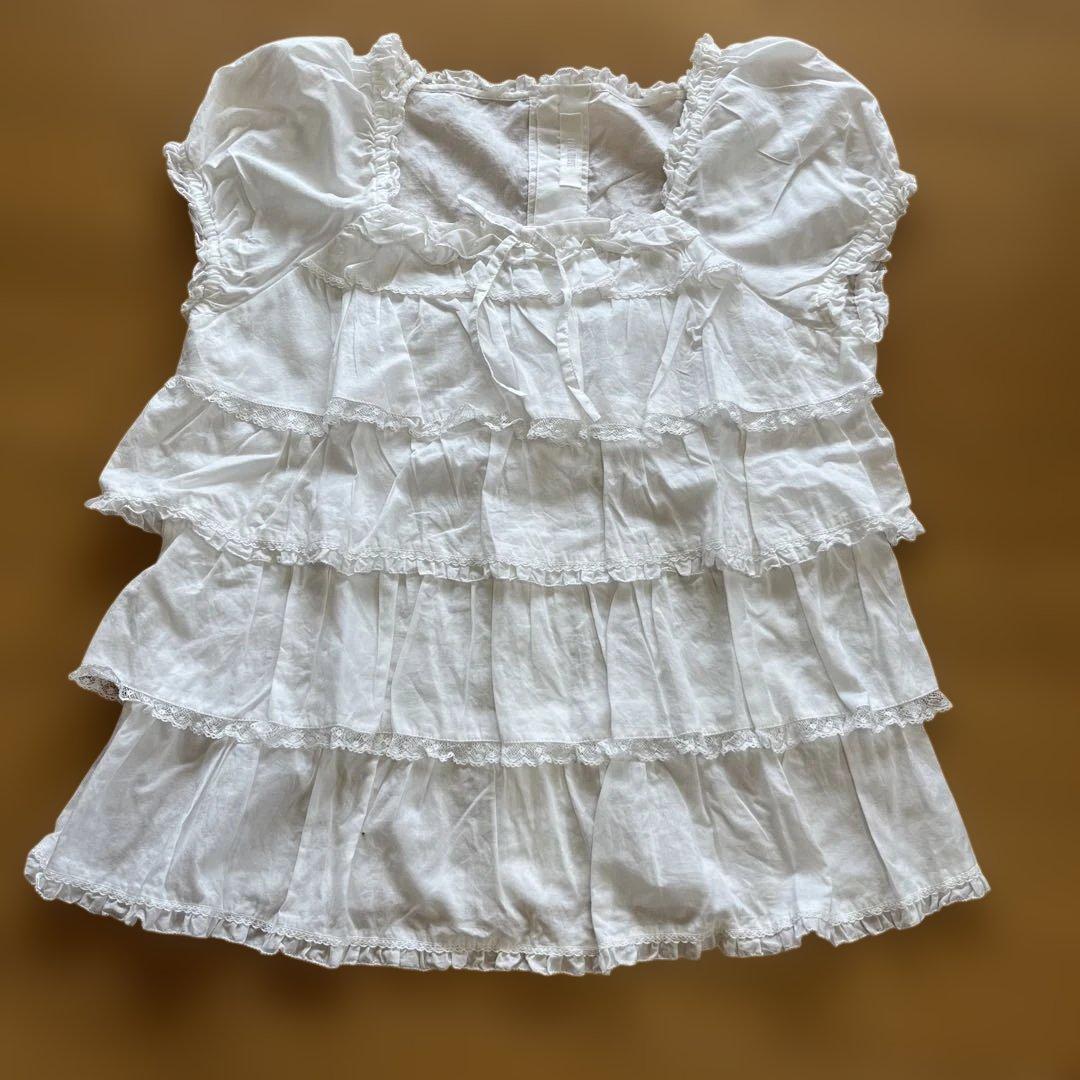 ピンクハウスフレンチスリーブフリルブラウス