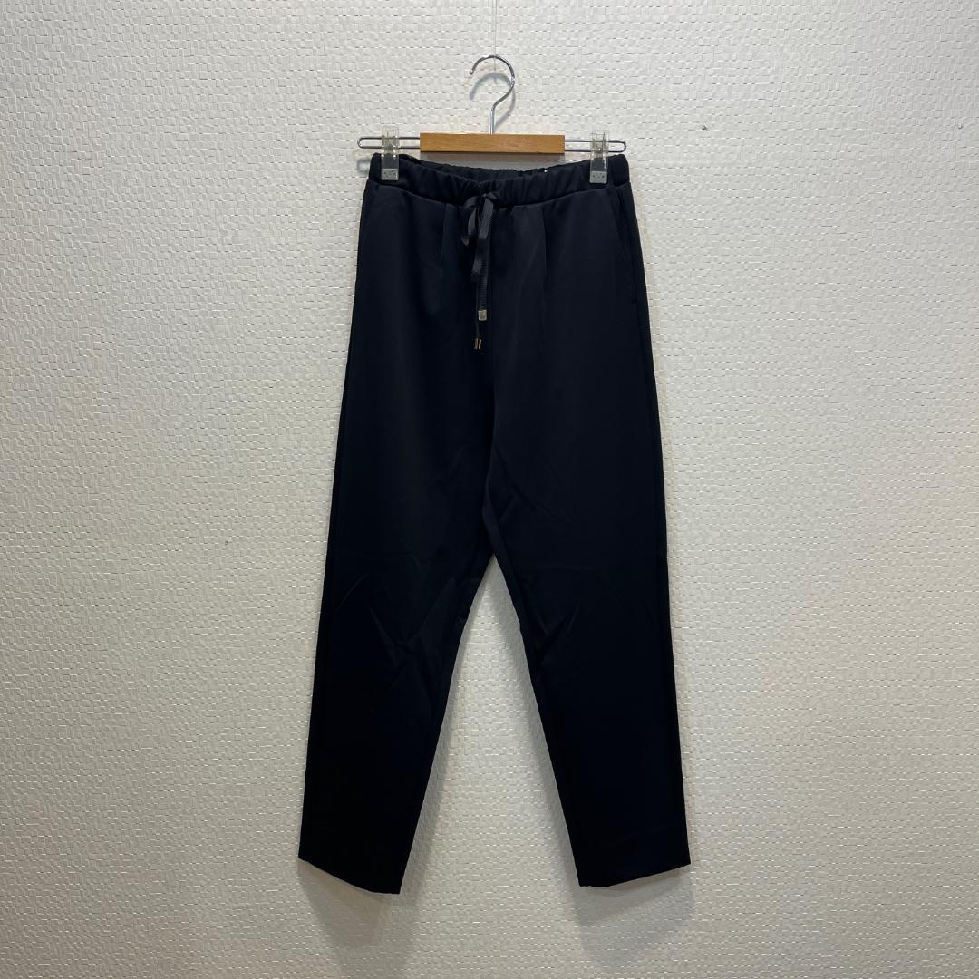 パンツスーツ スーツセレクト セットアップ ノーカラージャケット 新品 濃紺 S