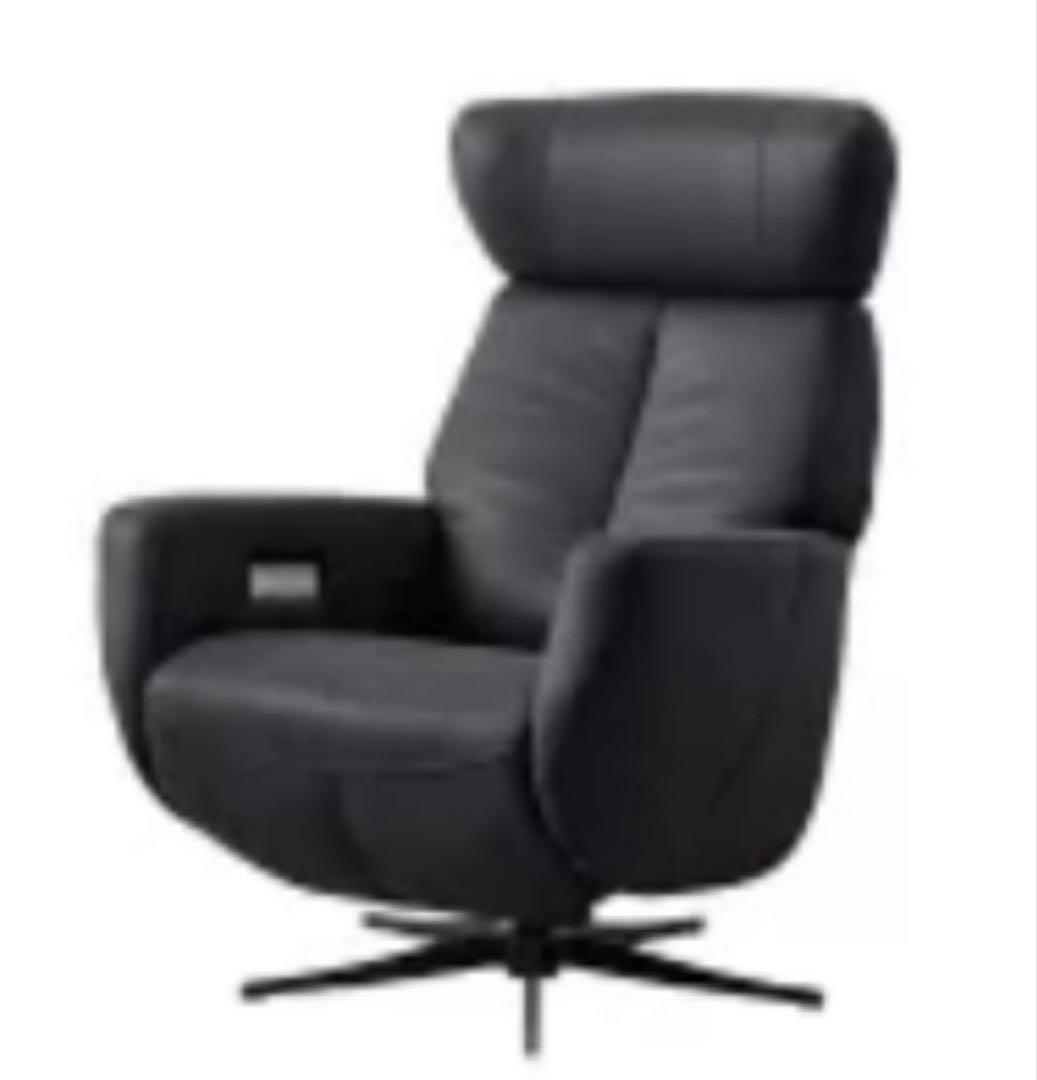 【新品未使用】【送料込み】電動リクライニングチェアレザーテック革　人気カラー