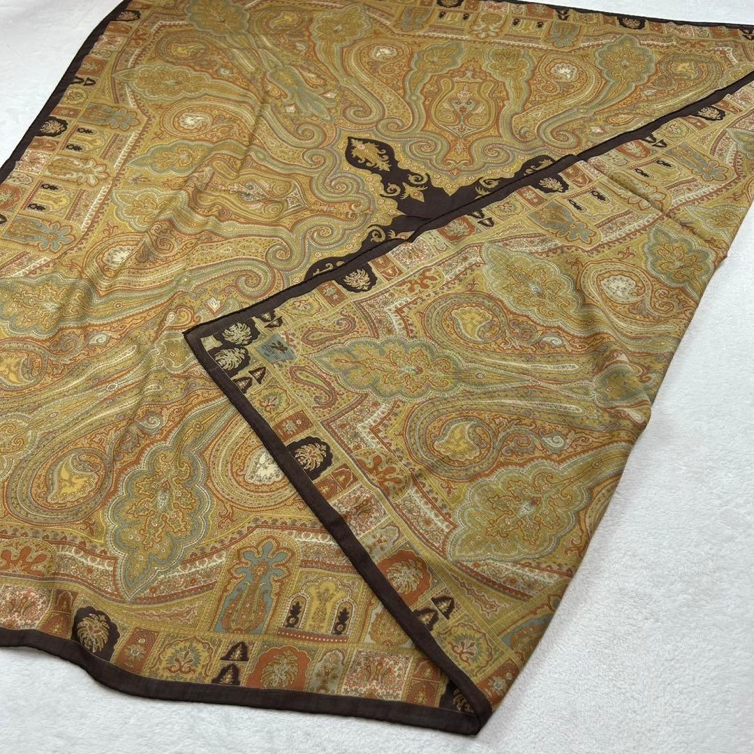 J799 新品未使用 エトロ スカーフ ブラウン レディース