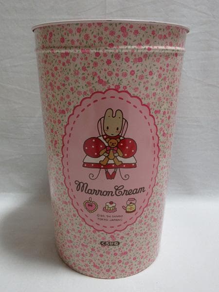 SANRIOサンリオマロンクリームくろがねゴミ箱美品９４年製希少レア平成レトロ