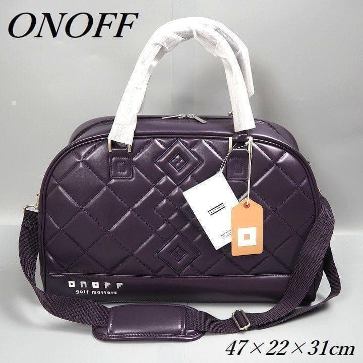 新品 オノフ ゴルフ ボストンバッグ シューズ収納ポケット付き パープル
