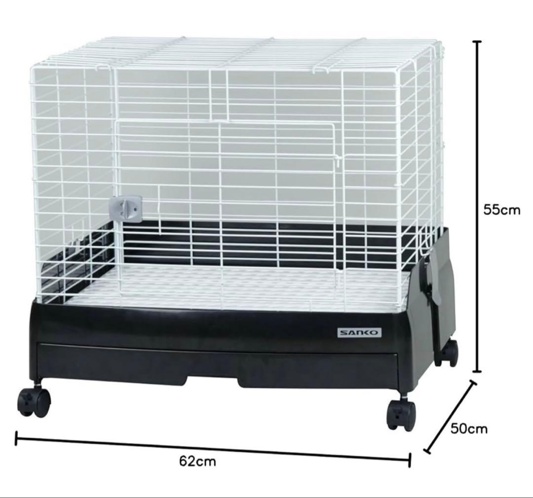 【美品】SANKO イージーホーム ブラック 60 ケージ うさぎ モルモット