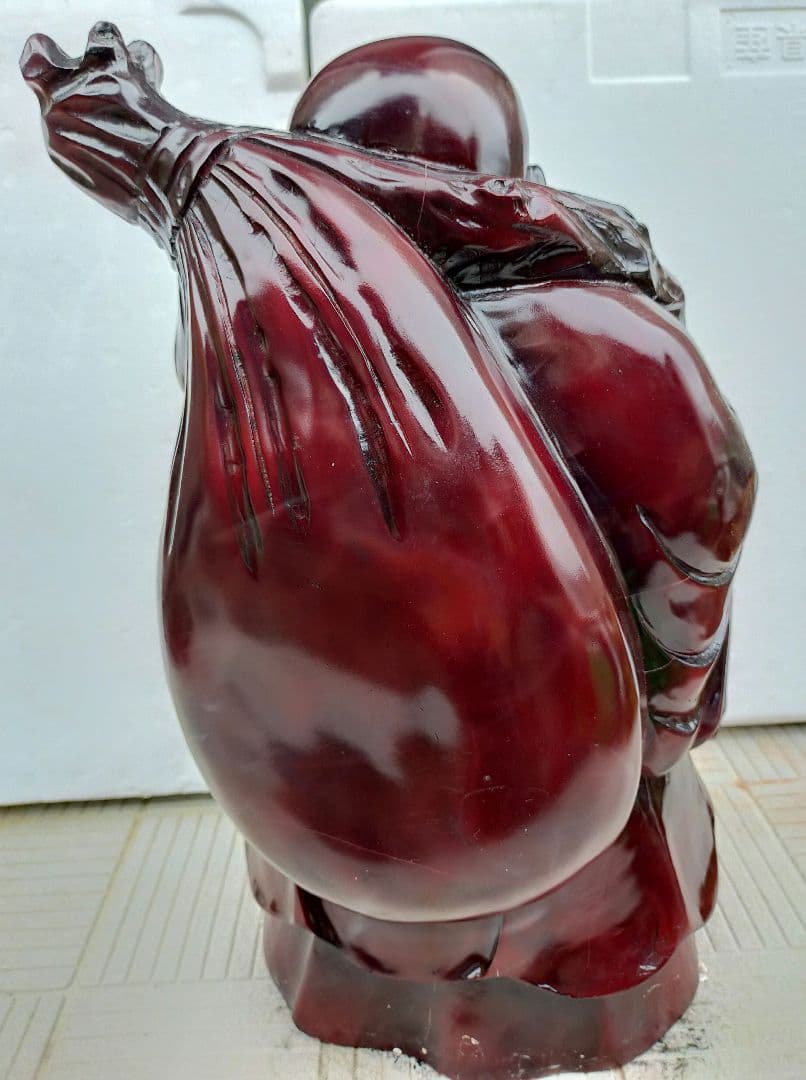 ✨セール中!　大型H41.5 七福神　布袋尊様立像　開運　金運アップ　赤色縁起物