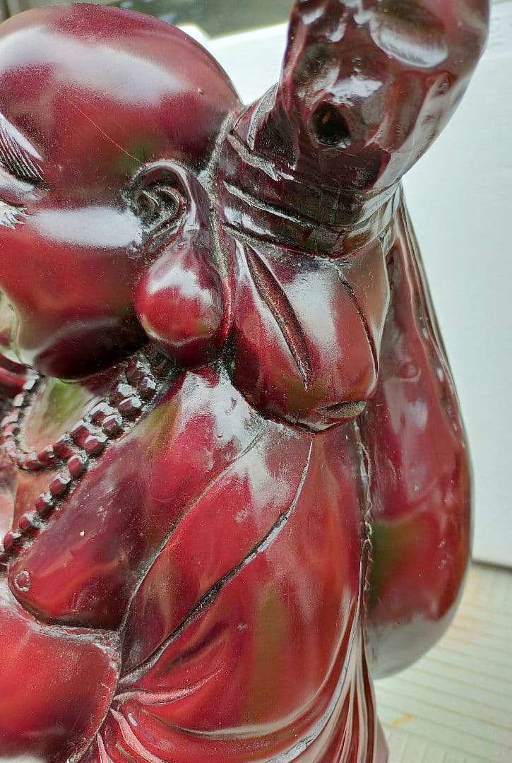 ✨セール中!　大型H41.5 七福神　布袋尊様立像　開運　金運アップ　赤色縁起物