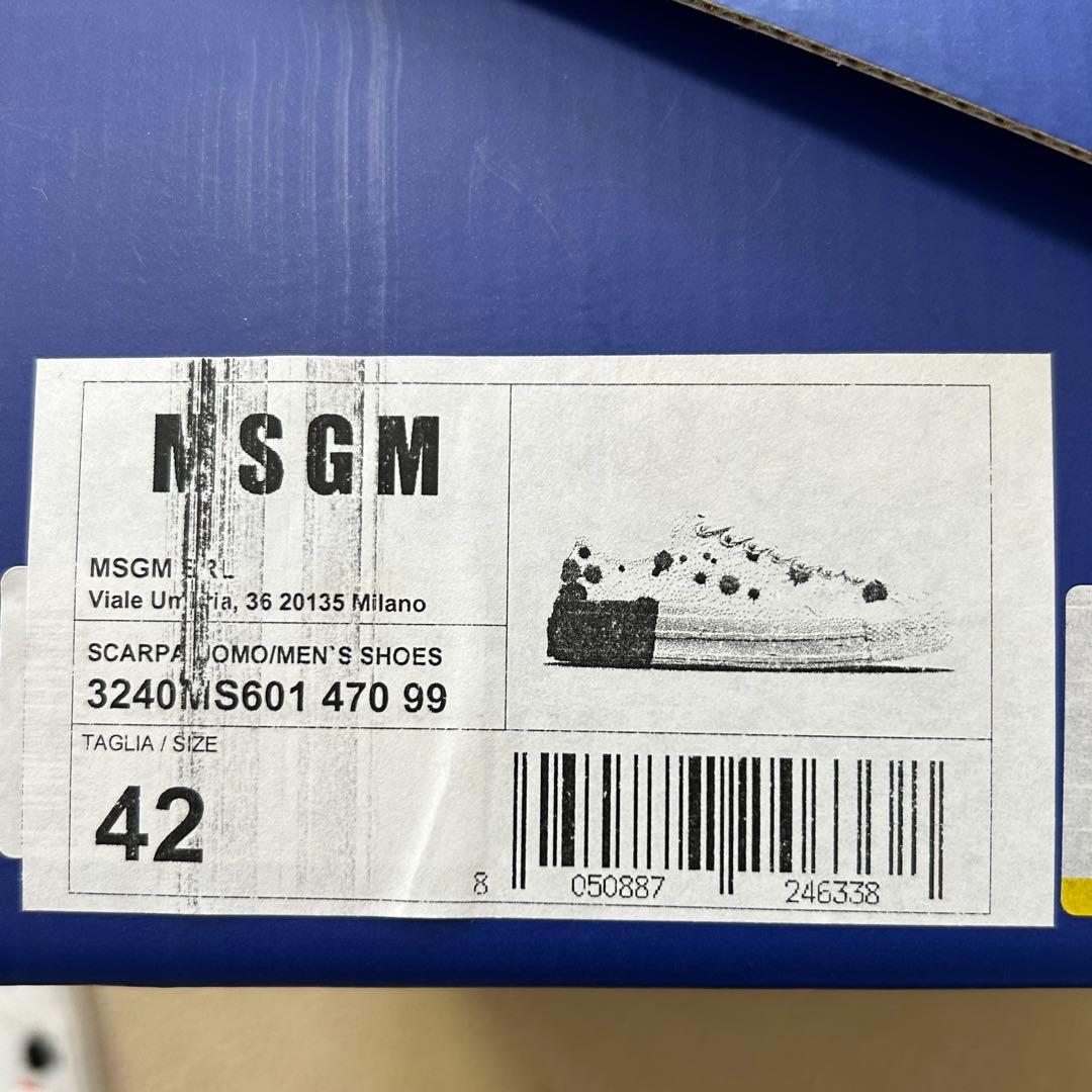 新品MSGMペンキ刺繍マルチカラースニーカー4227cmarni junya