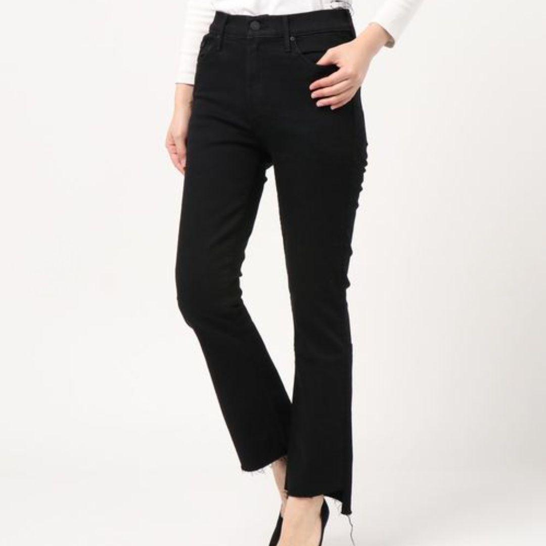 【試着のみ】ドゥーズィエムクラス マザー インサイダークロップ デニム 黒