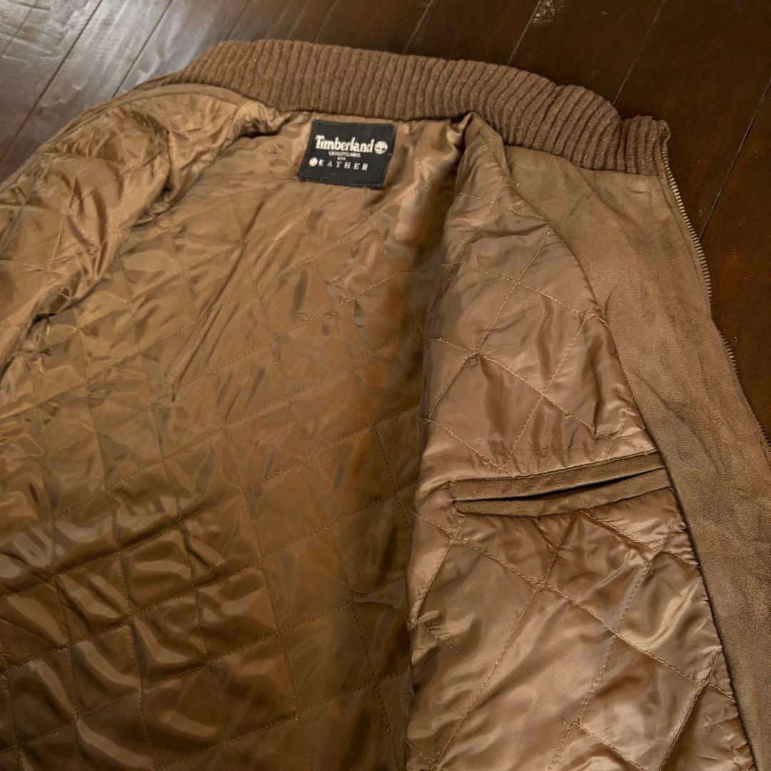 【Timberland ティンバーランド】スエードレザージャケット ニット切替え