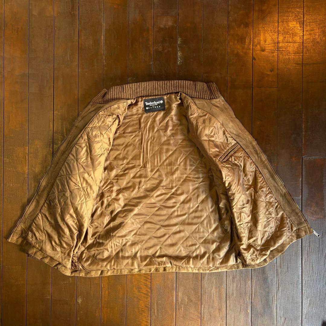 【Timberland ティンバーランド】スエードレザージャケット ニット切替え
