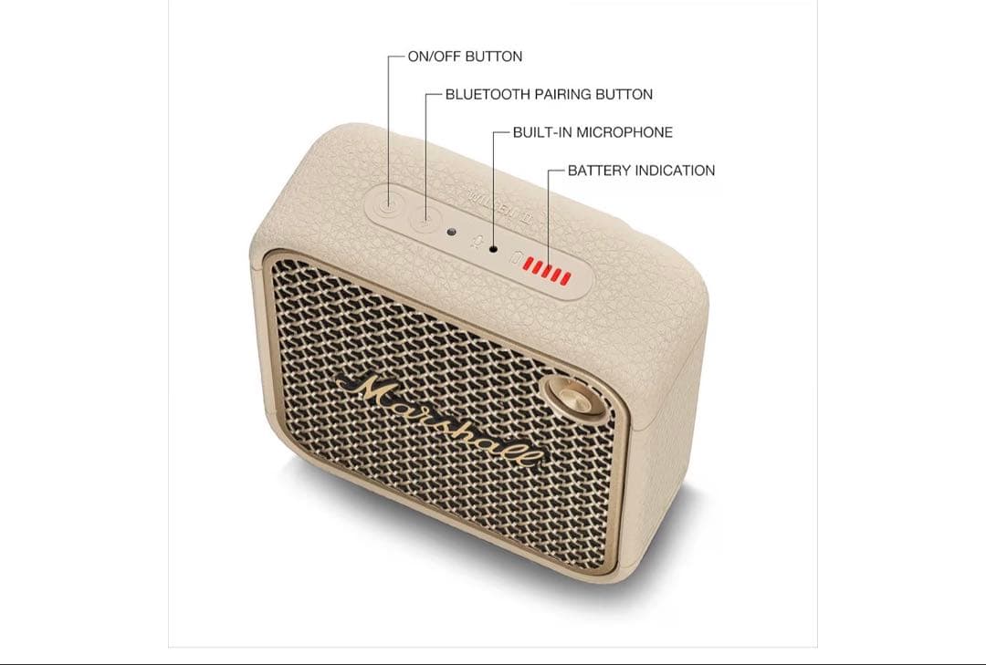 Marshall ワイヤレスポータブル防水スピーカー Willen II