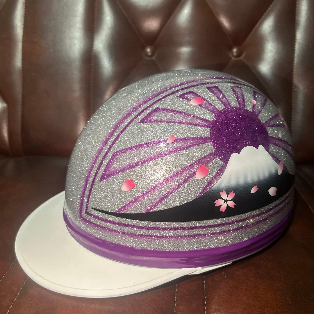 ラメラメ　Candy パープル　ぼかし　富士日照 三つボタン　カスタムコルク半