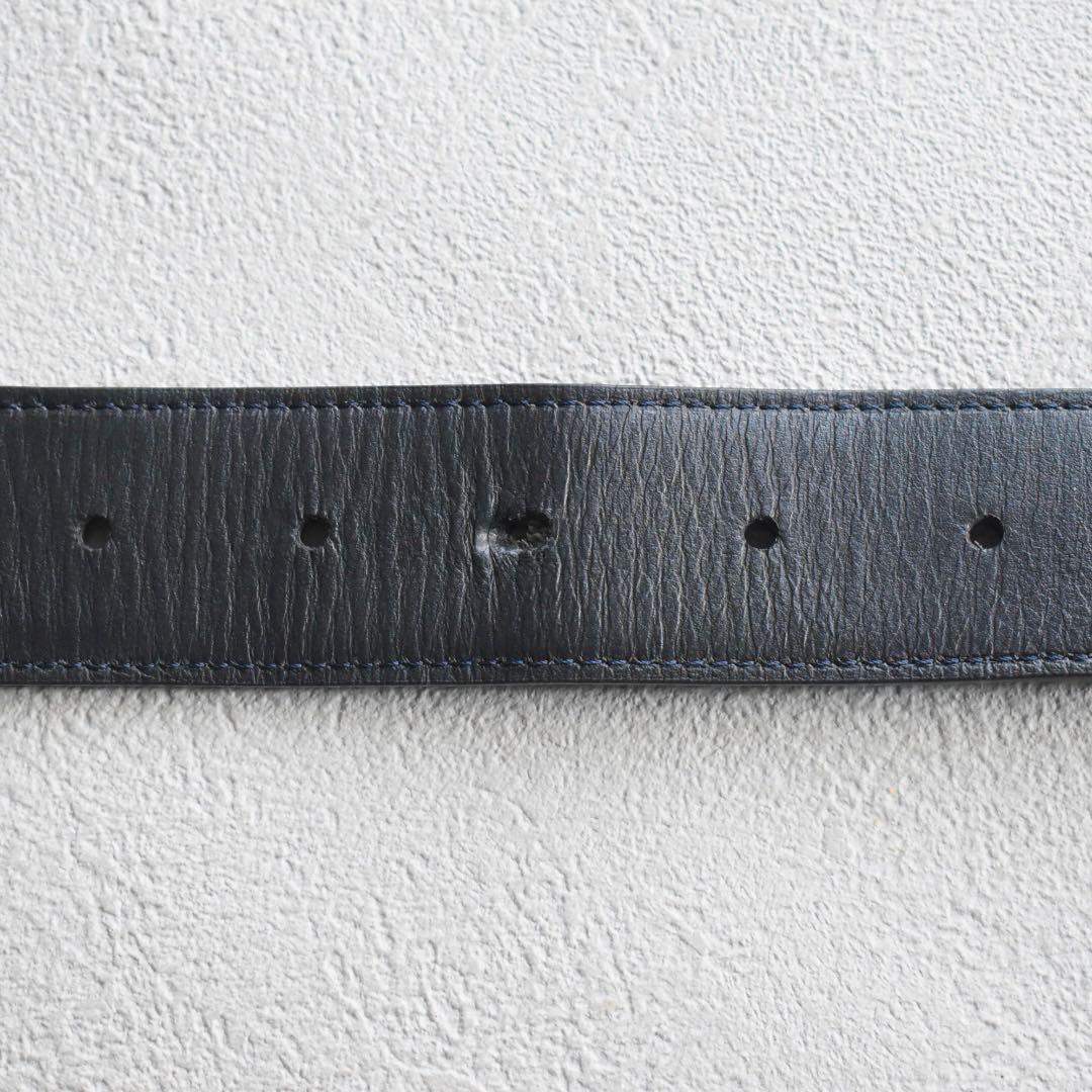 Loro Piana アルサベル スエードベルト 85/34 クラシックブルー