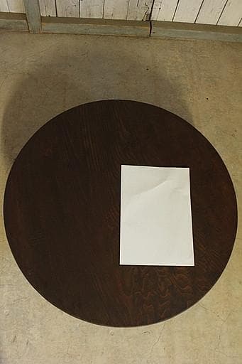 古い小ぶりな折り畳み丸テーブル　ちゃぶ台