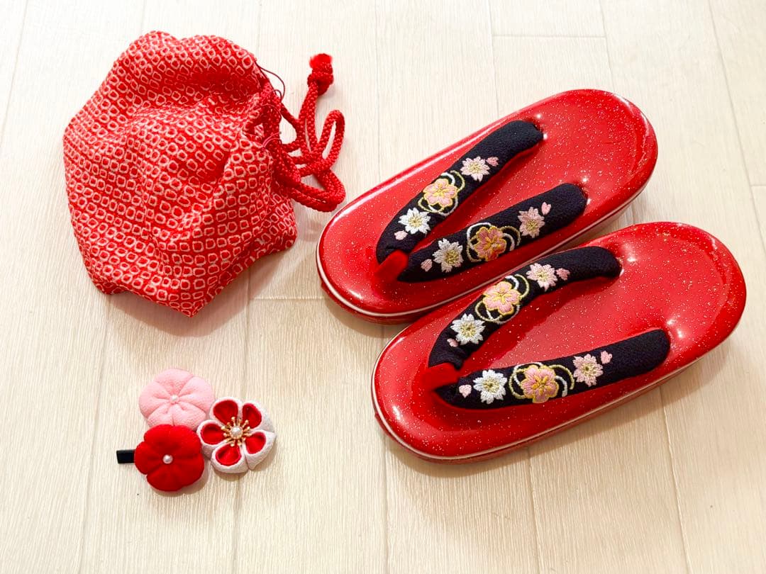 七五三　正絹　3歳　総絞り　被布　一つ身　フルセット